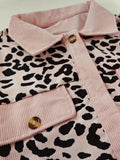 Leopard Button Down Shacket With Pockets