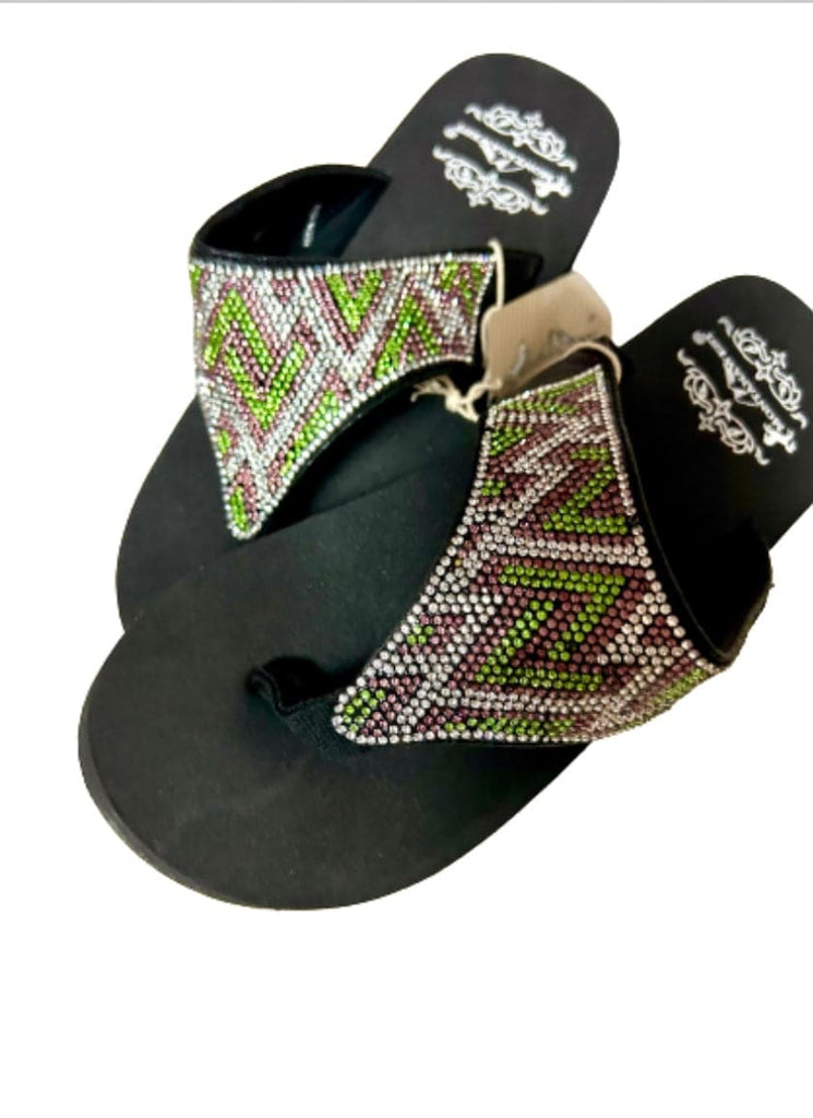 Montana West Rhinestone Bling Flip Flops