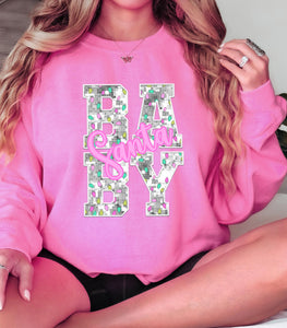 Pink Santa Baby Disco Sweatshirt