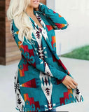 Turquoise Open Front Cardigan