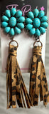 Leopard Fringe Earrings