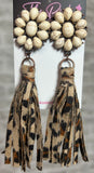 Leopard Fringe Earrings