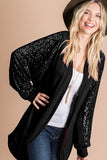 Sequin Sleeve Cardigan