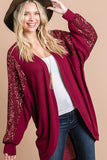 Sequin Sleeve Cardigan