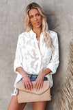 Chiffon Sheer Button Down Casual Shirt