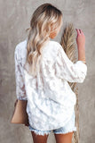 Chiffon Sheer Button Down Casual Shirt