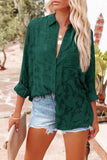 Chiffon Sheer Button Down Casual Shirt