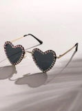 Rhinestone Heart Sunglasses