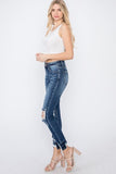 High Rise Distressed Skinny Ankle Jeans