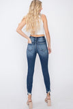 High Rise Distressed Skinny Ankle Jeans