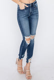 High Rise Distressed Skinny Ankle Jeans