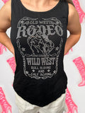 Black Bling Rhinestone Rodeo Tank Top