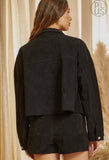 Savanna Jane Black Corduroy Rhinestone Jacket