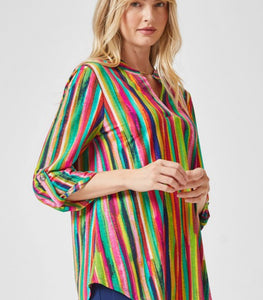 Dear Scarlet Striped Colors Gabby Top