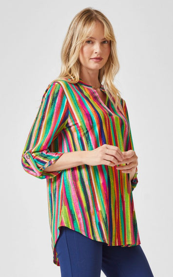 Dear Scarlet Striped Colors Gabby Top