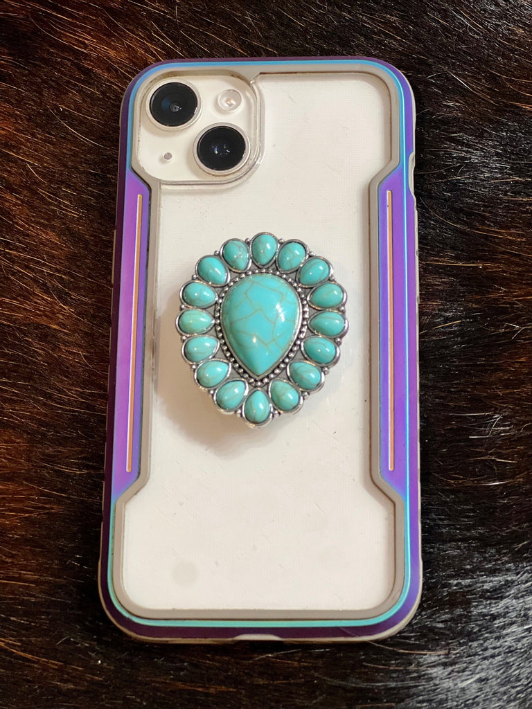 Western Turquoise Phone Grip