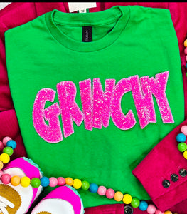 Grinchy Sweatshirt( Real Sequin)