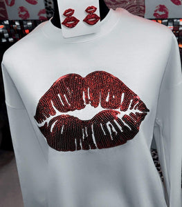 Real Sequin Lips Sweatshirt