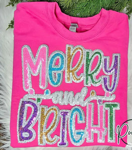 Merry & Bright Sweatshirt (Real Sequin)